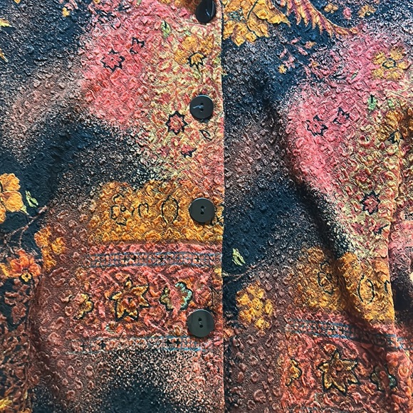 Vintage Coldwater Creek Fall Patterned Button Down - Picture 3 of 4
